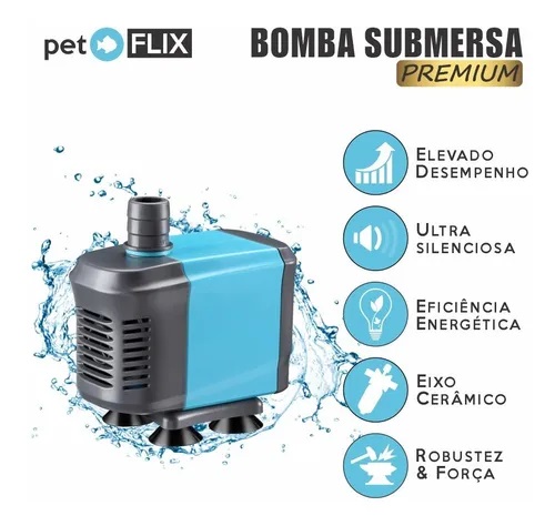 Bomba Para Aquário Doce E Marinho Pet Flix Premium 2500l/h - Imagem 2